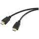 SpeaKa Professional HDMI priključni kabel HDMI A utikač, HDMI A utikač 3.00 m crna SP-10481296 PVC obloga HDMI kabel