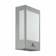 EGLO 95989 | Ralora Eglo zidna svjetiljka četvrtast sa senzorom 1x LED 1000lm 3000K IP44 plemeniti čelik, čelik sivo, bijelo