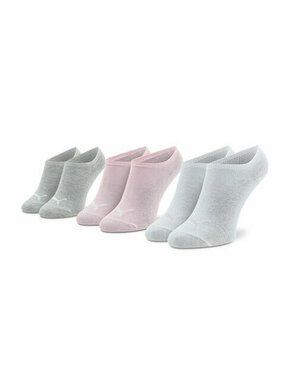Set od 3 para unisex visokih čarapa niskih čarapa Puma Invisible 907374 18 Rose Water