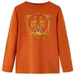 vidaXL Dječja majica dugih rukava s uzorkom medvjeda svijetla boja hrđe 92