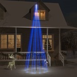 vidaXL Božićno drvce na stijegu 732 LED žarulje plave 500 cm