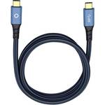 USB 3.0 priključni kabel [1x muški konektor USB-C™ - 1x muški konektor USB-C™] 50.00 cm plava boja pozlaćeni kontakti Oehlbach USB Plus CC