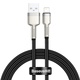USB kabel za Lightning Baseus Cafule, 2.4A, 1m (crni) (paket od 5 komada)