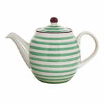 Zeleno-bijeli keramički čajnik Bloomingville Patrizia, 1,2 l