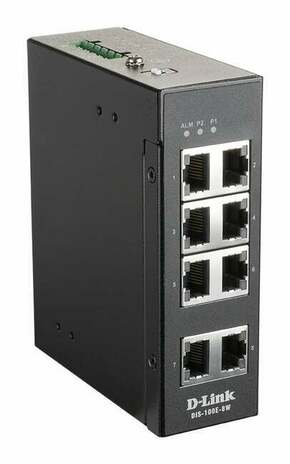 D-Link DIS-100E-8W mrežni prekidač Neupravljano L2 Fast Ethernet (10/100) Crno