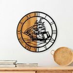 Ukrasni drveni zidni sat, Wooden Clock - 65