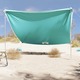 vidaXL Nadstrešnica za plažu s pješčanim sidrima zelena 304 x 300 cm