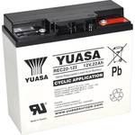 Yuasa REC22-12 YUAREC2212 olovni akumulator 12 V 22 Ah olovno-koprenasti (Š x V x D) 181 x 167 x 76 mm M5 vijčani priključak nisko samopražnjenje, niski troškovi održavanja, ciklus postojanosti