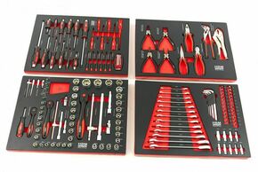 Crveni set od 154 premium alata