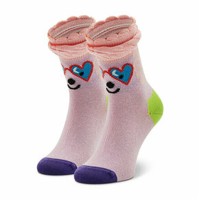 Dječje visoke čarape Happy Socks KPDL01-3300 Ružičasta