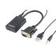Gembird VGA to HDMI adapter cable, 0,15m, black GEM-A-VGA-HDMI-01