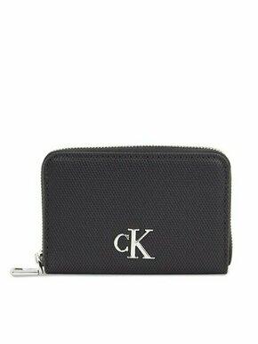 Mali ženski novčanik Calvin Klein Jeans Minimal Monogram M Zip Around T K60K611970 Black BEH