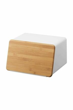 Kutija za kruh s daskom za rezanje Yamazaki Tower - bijela. Kutija za kruh s daskom za rezanje iz kolekcije Yamazaki. Model izrađen od čelika i bambusovog drveta.