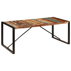 VidaXL Blagovaonski stol od masivnog obnovljenog drva 200x100x75 cm