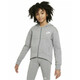 Dječji sportski pulover Nike Sportswear Club Fleece FZ Hoodie G - carbon heather/white