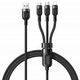Mcdodo CA-0930 USB-A/USB-C - Lightning - microUSB 3in1 Cable 6A, 1.2m (black)