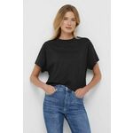 Pamučna majica Calvin Klein Jeans boja: crna - crna. Majica kratkih rukava iz kolekcije Calvin Klein Jeans izrađena od elastičnog pletiva. Model od prozračnog, pamučnog materijala.