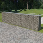 vidaXL Gabionski zid s poklopcima od pocinčanog čelika 600 x 50 x 150 cm