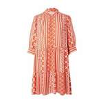 Lollys Laundry Košulja haljina narančasta / crvena / bijela