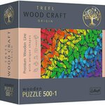 Wood Craft: Dugini leptiri drvene puzzle 500 + 1kom - Trefl