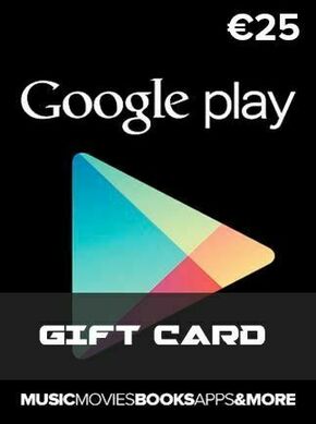 Google Play Gift Card 25 EUR Europe vrijednostnica