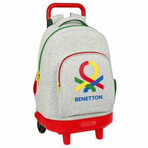 Školski Ruksak s Kotačima Benetton Pop Siva (33 x 45 x 22 cm)