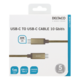 DELTACO USB-C to USB-C cable, 1m, 60W USB PD, 10 Gbps, gold