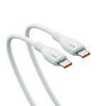 BASEUS Kabel USB-C → USB-C QC PD 100W 2m Elastic Bijeli