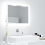 vidaXL LED kupaonsko ogledalo visoki sjaj bijelo 60x8,5x37 cm iverica