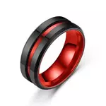 RNR Black &amp; Red, prsten od nehrđajućeg čelika