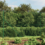 vidaXL Ograda od žičane mreže s prirubnicom zelena 2x25 m