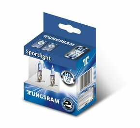 Tungsram (GE) Sportlight 12V - do 50% više svjetla - do 20% bjelije (3800K)Tungsram (GE) Sportlight 12V - up to 50% more light - up to 20% whiter - H1-SL-2