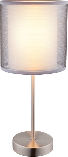 GLOBO 15190T | Theo Globo stolna svjetiljka 35cm s prekidačem 1x E14 poniklano mat
