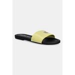 Natikače Calvin Klein Jeans FLAT SANDAL SLIDE MG zlatna YW0YW01697