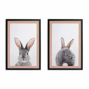 Set od 2 slike s crnim okviima Madre Selva Rabbit