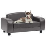 vidaXL Sofa za pse siva 80 x 50 x 40 cm od umjetne kože