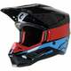Alpinestars S-M5 Bond Helmet Black/Red/Cyan Glossy L Kaciga