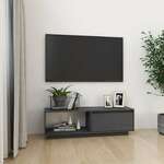 TV ormarić sivi 110 x 30 x 33 5 cm od masivne borovine