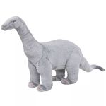 vidaXL Stojeća plišana igračka dinosaur brachiosaur sivi XXL