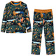 vidaXL Dječja pidžama s dugim rukavima tamnozelena 104