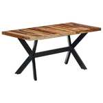 vidaXL Blagovaonski stol od masivnog drva šišama 160 x 80 x 75 cm