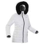 Skijaška jakna srednje duljine 100 ženska bijela