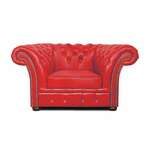 Chesterfield Fotelja Winfield Basic Leather | 1-sjedište | Red