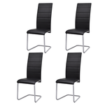 vidaXL Set crnih konzolnih stolica s visokim naslonom