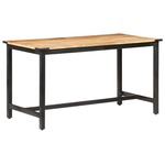 Blagovaonski stol od masivnog grubog drva manga 140x70x76 cm