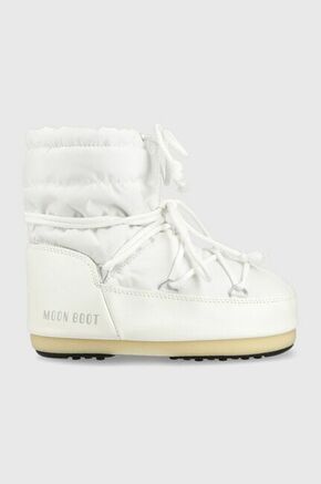 Čizme za snijeg Moon Boot Light Low Nylon boja: bijela - bijela. Čizme za snijeg iz kolekcije Moon Boot. Model izrađen od kombinacije tekstilnog materijala i ekološke kože.