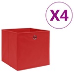 vidaXL Kutije za pohranu od netkane tkanine 4 kom 28x28x28 cm crvene