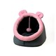 GO GIFT cat bed - graphite-pink - 40x45x34 cm