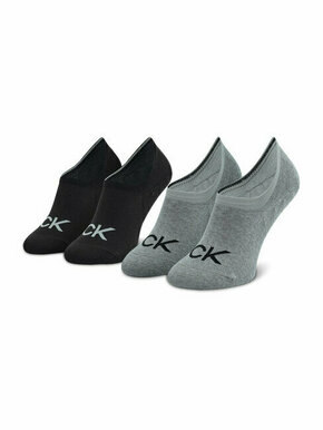 Set od 2 para muških niskih čarapa Calvin Klein 701218716 Mid Grey Melange 003