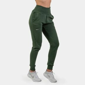 Nebbia High-Waist Loose Fit Sweatpants "Feeling Good" Dark Green M